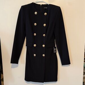 Express Black Double-Breasted Dress